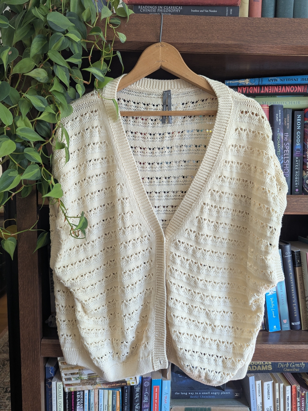 Cream Crochet Top By Anthropologie